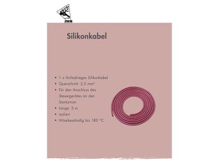 Karibu Kabel A: 3m Silikonkabel von Starkstrom zum Steuergerät - 5-adrig - 2,5mm²