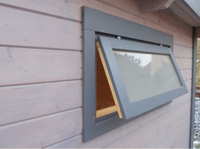 Finnhaus Wolff Holz Gartenhaus Pulti 28 ST-D - 28mm Elementhaus - Geräteschuppen - Pultdach - fichte