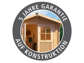SPARSET: Karibu Holz-Gartenhaus Malta Premium 2 - 28mm Blockbohlenbau - anthrazit - inkl. Boden