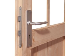 SPARSET: Karibu Holz-Gartenhaus Malta Premium 2 mit 3m Anbaudach + Rückwand - 28mm Blockbohlenbau - anthrazit - inkl. Boden