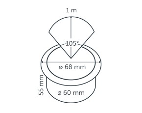 TraumGarten Licht Deck-LED-Spot FUSION - 68 mm