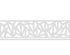 TraumGarten SYSTEM Dekorprofil-Set Trigon Weiß Metall/flach 15 cm