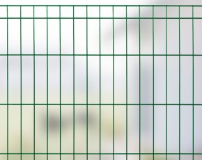Deutsche Zauntechnik Doppelstabmattenzaun Komplettset MICHL - moosgrün - 4x0,8m