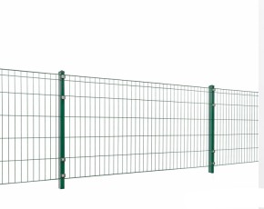 Deutsche Zauntechnik Doppelstabmattenzaun Komplettset MICHL - moosgrün - 4x1m