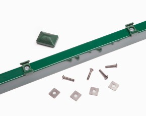 Deutsche Zauntechnik Doppelstabmattenzaun Komplettset MICHL - moosgrün - 16x1m