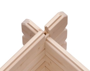 Karibu Holz-Gartenhaus Bastrup 4 - 28mm Blockbohlenhaus - Pultdach - anthrazit