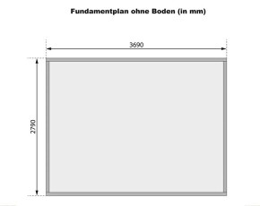 Karibu Holz-Gartenhaus Bastrup 8 - 28mm Blockbohlenhaus - Pultdach - anthrazit