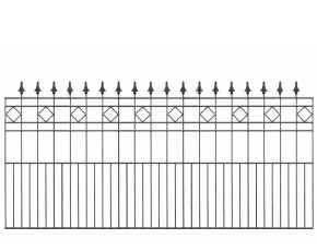 Deutsche Zauntechnik Schmuckzaun Komplettset Residenz klassik RIMINI - Metallzaun / Vorgartenzaun - anthrazit - 16 x 0,9 m