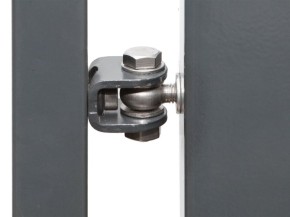 Deutsche Zauntechnik Schmuckzaun Gartentor / Einzeltor VARIO Residenz klassik TURIN - anthrazit - 1x1m