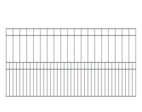 Deutsche Zauntechnik Doppelstabmattenzaun Komplettset MILO - Metallzaun / Vorgartenzaun - anthrazit - 10 x 1,0 m