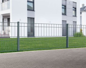 Deutsche Zauntechnik Doppelstabmattenzaun Komplettset MILO - anthrazit - 22x0,8m