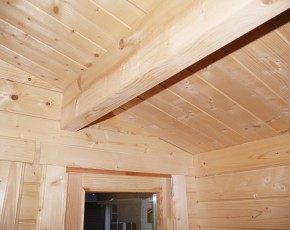 Finnhaus Wolff Holz-Gartenhaus Malmö 44-M XL - 44mm Blockbohlenhaus - Flachdach - natur