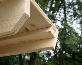 Finnhaus Wolff Holz Gartenhaus Pulti 28 ST-B - 28mm Elementhaus - Geräteschuppen - Pultdach - Fichte
