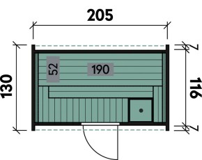Finnhaus Wolff Fasssauna Svante 2113 + schwarze Dachschindeln - 42mm Gartensauna - Tonnendach - Bausatz - natur