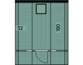 Finnhaus Wolff Fasssauna "Aktion" Basic 250 + Terrasse + schwarze Dachschindeln + Halbrundfenster - 42mm Gartensauna - Bausatz - natur
