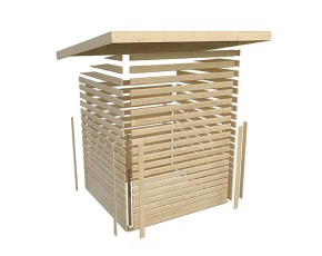 Karibu Holz Verkaufshaus 1 - 19mm Elementhaus - Satteldach - natur