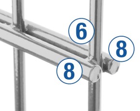 Deutsche Zauntechnik Doppelstabmattenzaun Komplettset MAX - Metallzaun / Vorgartenzaun - silber - 22,5 x 1 m