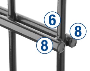 Deutsche Zauntechnik Doppelstabmattenzaun Komplettset MAX S - Metallzaun / Vorgartenzaun - anthrazit - 17,5 x 1 m