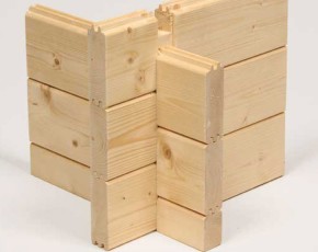 Finnhaus Wolff Holz-Gartenhaus Geeltje 4323 40 + Fußboden - 40mm Blockbohlenhaus - 2-Raum-Gartenhaus - Pultdach - natur