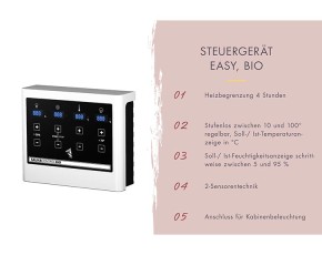 Karibu Gartensauna Mainburg 4 0 + Vorraum + 2 Liegen + 9kW Bio-Kombiofen + externe Steuerung - 38mm Saunahaus - Pultdach - natur
