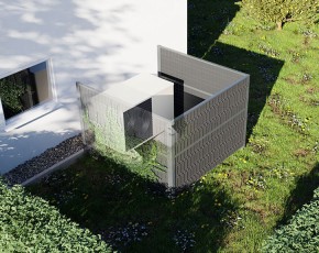 Deutsche Zauntechnik Lärmschutzpaneel eco-Set - anthrazit - 2x 251 x 100 cm