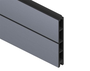 TraumGarten Sichtschutzzaun Komplettset SYSTEM WPC CLASSIC Anthrazit/Anthrazit - WPC-Zaun - zum Erdverbau - 1,8 x 18,1 m
