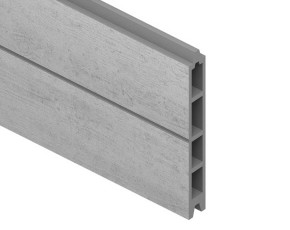 TraumGarten Sichtschutzzaun Komplettset SYSTEM WPC CLASSIC Grau/Silber - WPC-Zaun - zum Erdverbau - 1,8 x 28,9 m
