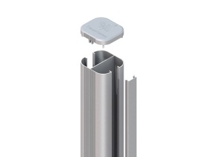 TraumGarten Sichtschutzzaun Komplettset SYSTEM WPC CLASSIC Grau/Silber - WPC-Zaun - zum Aufschrauben - 1,8 x 28,9 m
