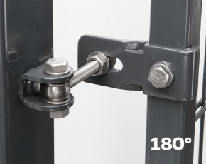 Deutsche Zauntechnik Schmuckzaun Einzeltor VARIO Residenz standard WIEN - Gartentor / Metallzaun - moosgrün - 117 x 160,6 cm