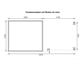 Karibu Hybrid-Gartenhaus Jupiter 3 D + 2,4m Anbaudach - 19mm Elementhaus - Geräteschuppen - Pultdach - wassergrau/grau