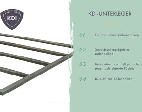 Karibu Hybrid-Gartenhaus Jupiter 3,5 A + 2,4m Anbaudach - 19mm Elementhaus - Geräteschuppen - Pultdach - natur/grau