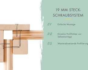 Karibu Fahrradgarage 3 + Solaranlage - 19mm Elementhaus - Pultdach - natur