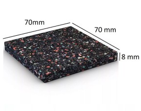 Karibu Gummipads - Unterlagepads für Gartenhaus Unterkonstruktion - Gummigranulat - 1 x 24er-Set