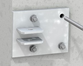 TraumGarten Montageplatten-Set für Tor an Mauer - anthrazit