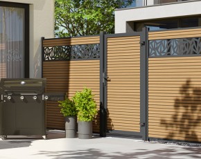 TraumGarten SYSTEM NEO WPC PLATINUM Lärche Einzelprofil - WPC-Zaun - 178 x 2 x 15 cm