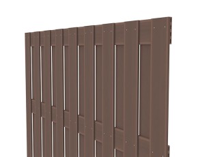 TraumGarten Sichtschutzzaun JUMBO WPC Braun Rechteck - WPC-Zaun - 179 x 179 cm