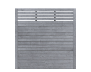 TraumGarten Sichtschutzzaun NEO DESIGN Grau Rechteck mit Gitter - 179 x 179 cm