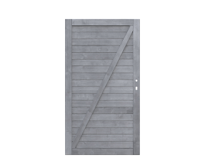 TraumGarten Sichtschutzzaun Gartentor NEO DESIGN Grau Einzeltor - Holzzaun - 98 x 179 cm