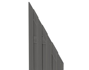 TraumGarten Sichtschutzzaun JUMBO WPC Anthrazit Anschluss - WPC-Zaun - 74 x 179 auf 90 cm