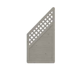 TraumGarten Sichtschutzzaun ARZAGO Grau Anschluss mit Gitter - Holzzaun - 90 x 179 auf 90 cm