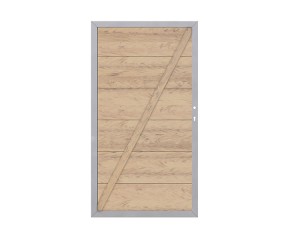 TraumGarten Sichtschutzzaun Gartentor DESIGN WPC ALU Sand DIN links - WPC-Zaun - 98 x 180 cm