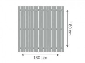TraumGarten Sichtschutzzaun SQUADRA Silber Rechteck - Aluminium - 180 x 180 cm
