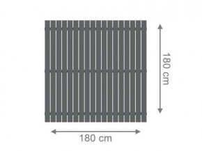 TraumGarten Sichtschutzzaun SQUADRA Anthrazit Rechteck - Aluminium - 180 x 180 cm
