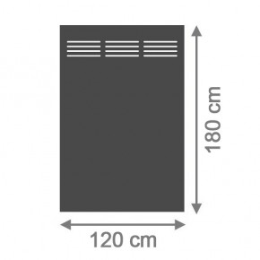 TraumGarten Sichtschutzzaun System Board Slot-Design Aluminium Rechteck mit Gitter schiefer - 120 x 180 x 0,6 cm