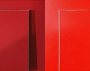 TraumGarten Sichtschutzzaun SYSTEM BOARD Rot Rechteckt Slot - ACP-Zaun - 90 x 180 cm