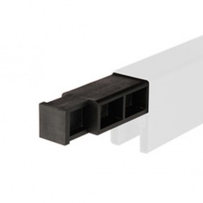 TraumGarten T-Verbinder für Adapter zur Senkrecht Montage von System Profilen schwarz - 0,35 x 1 x 2,7 cm
