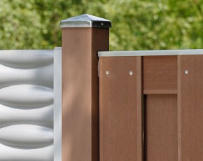 TraumGarten Gartentor JUMBO WPC Braun Einzeltor - WPC-Zaun - 98 x 179 cm