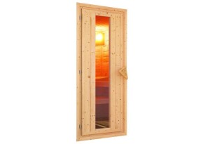 Karibu Sauna Türelement Energiespartür für Sauna Wandstärke 68 mm