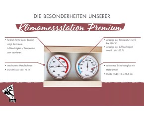 Karibu Klimamesser Premium - Thermometer + Hygrometer