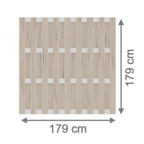 TraumGarten Sichtschutzzaun Jumbo WPC Aluminium-Design Rechteck sand 179 x 179 cm